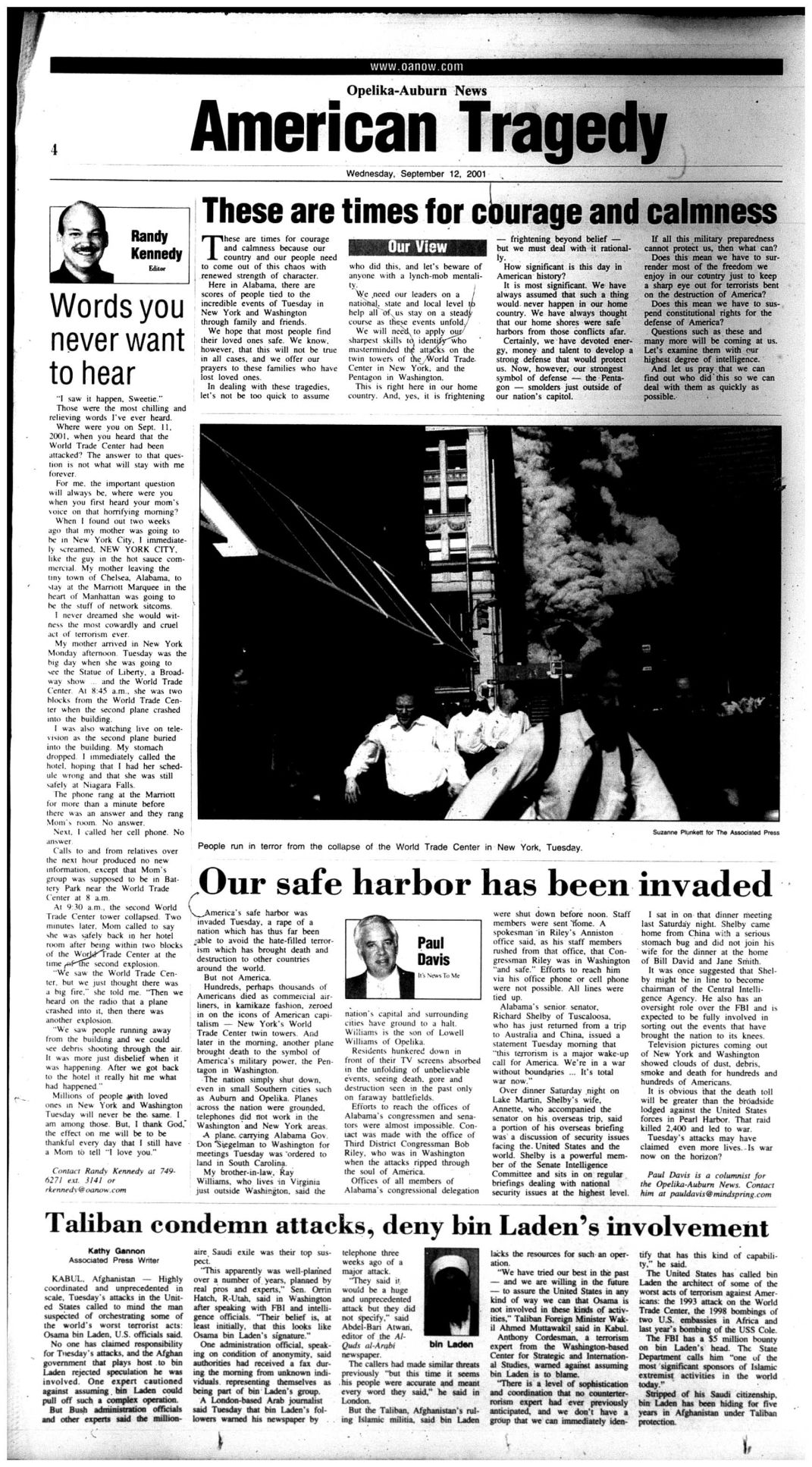 Wednesday, Sept. 12, 2001